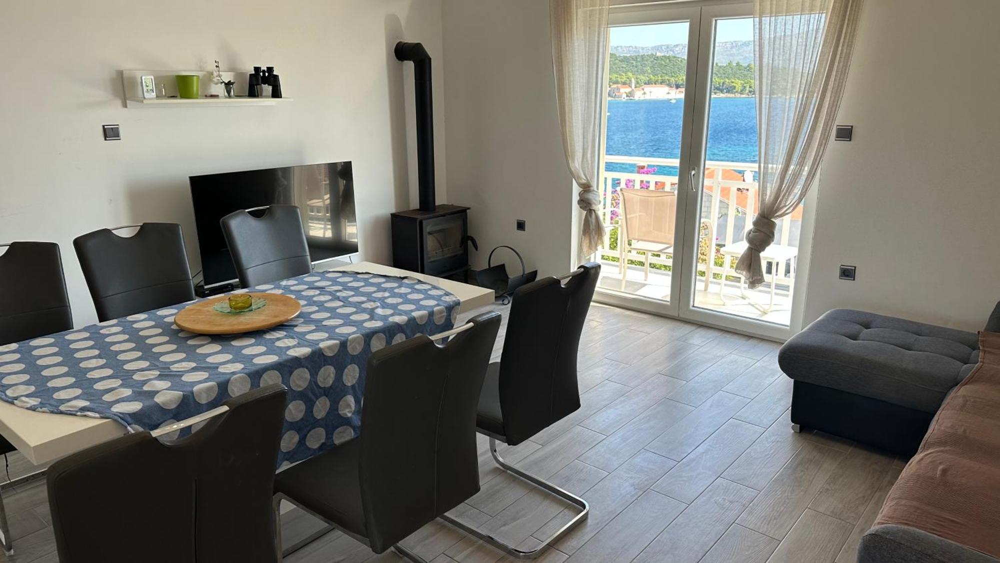 Seaview And Relax Apartment Lumbarda Luaran gambar
